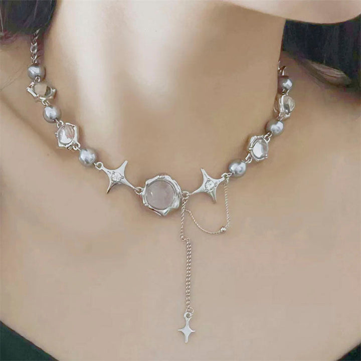 Vintage Pearl Necklace, view 2 - Elena Harper