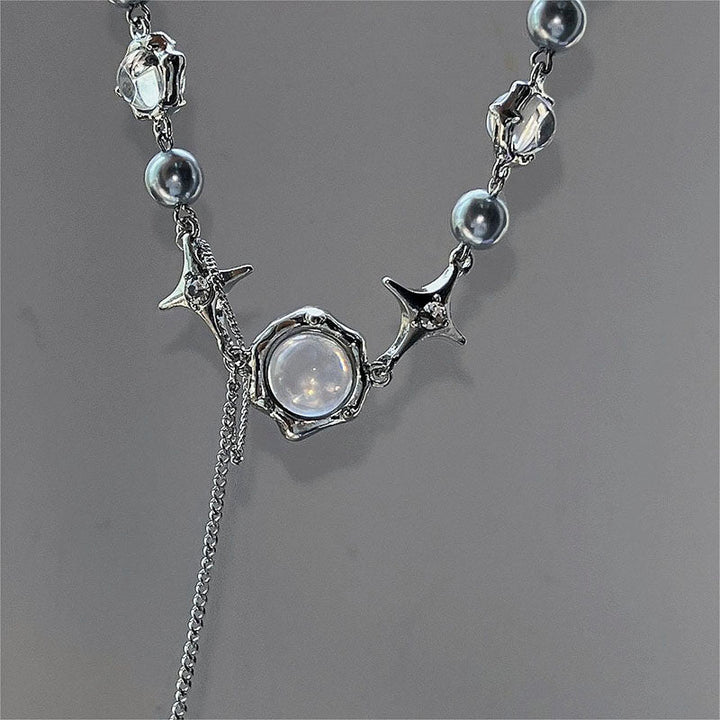 Vintage Pearl Necklace, view 3 - Elena Harper