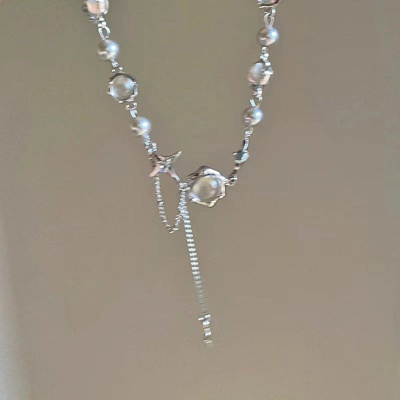 Vintage Pearl Necklace, view 4 - Elena Harper