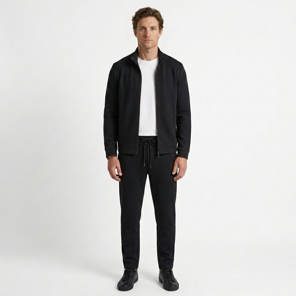 Casual Zip-Up Structured Cut Set