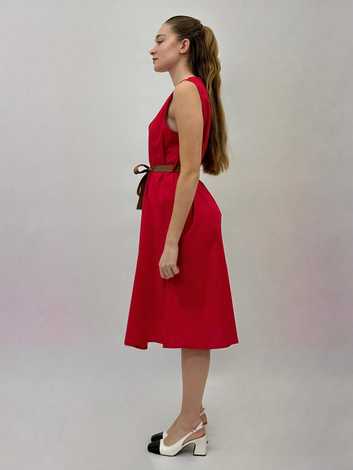Xenia™  |  V-neck Dress Belt Detail