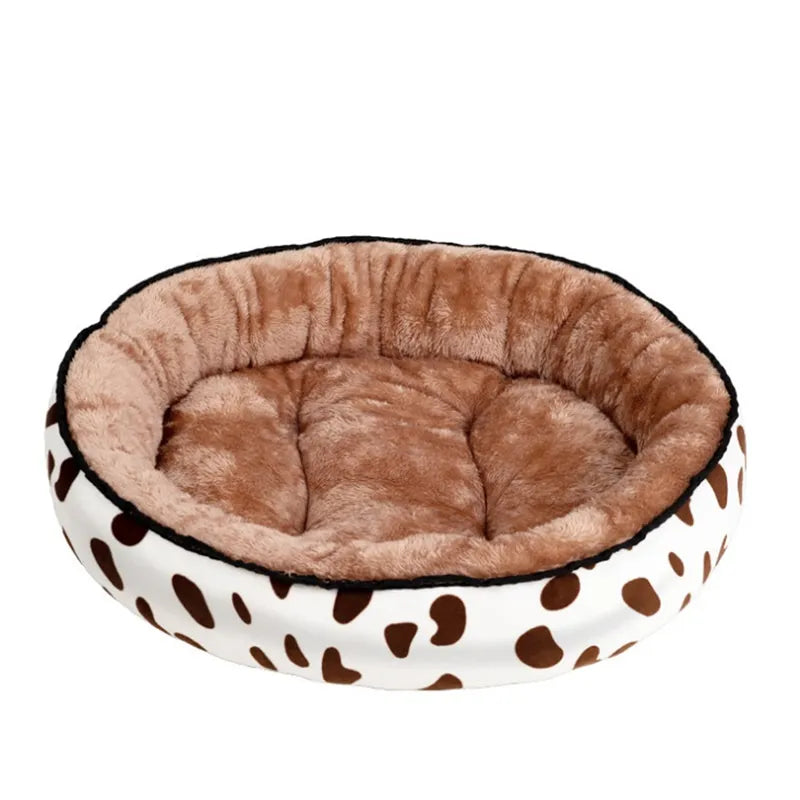 Soft Round Pet Bed for Ultimate Comfort & Relaxation for Dogs & Cats