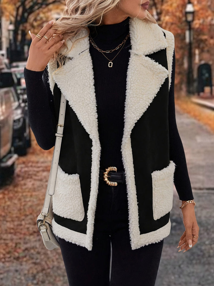 Sylvie Cozy Lapel Warm Vest - Elena Harper