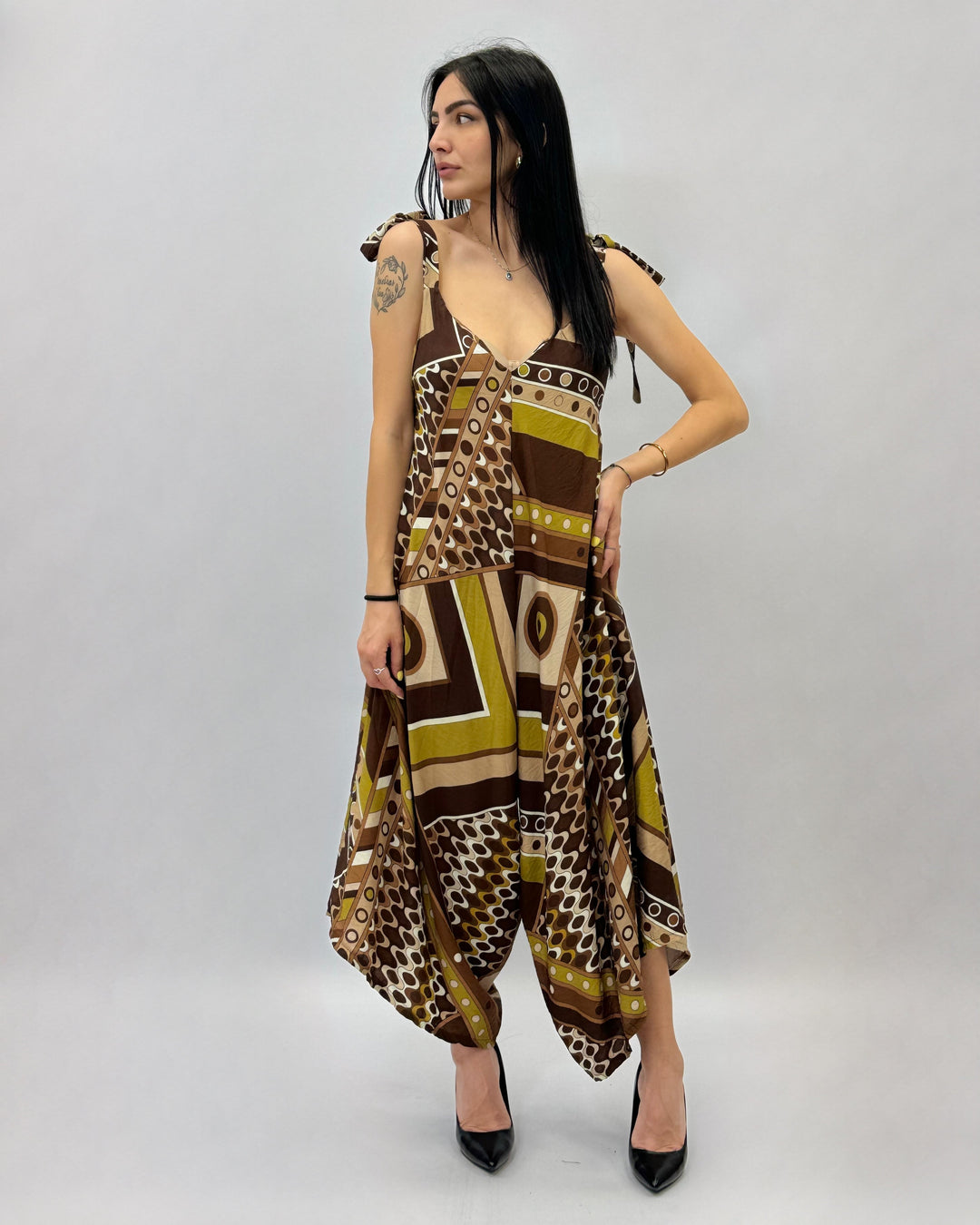 Esmé™  |  Sleeveless Jumpsuit Detail Print