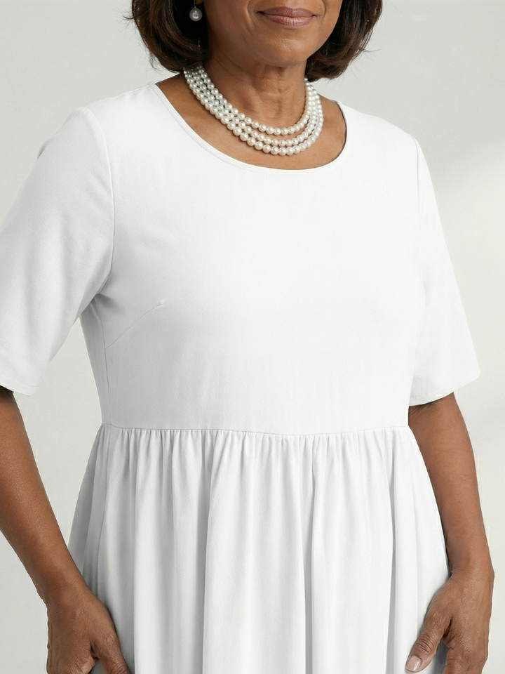 Ciren Simple Gather Midi Dress - Elena Harper