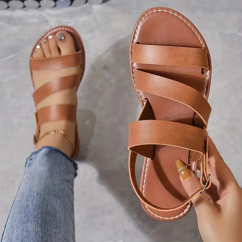 Elma | Strappy Sandals with Ankle Fastening
