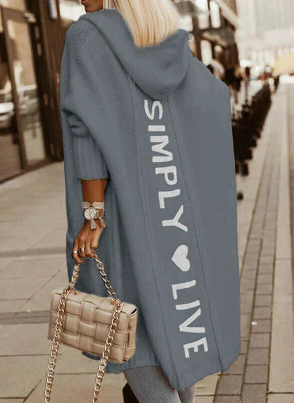 Isabelle | Long Hooded Cardigan for Winter