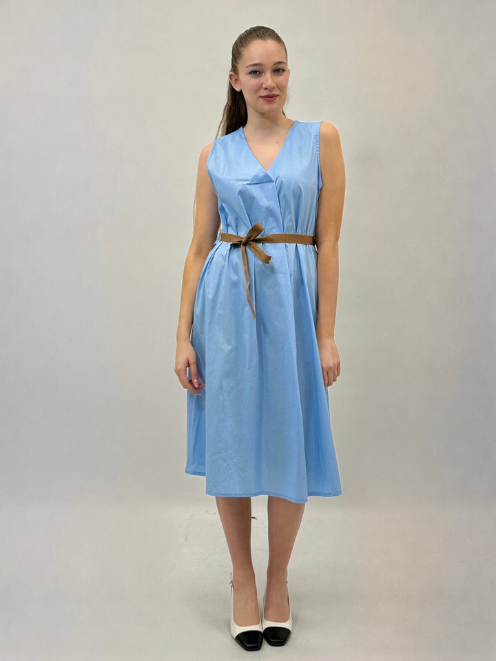 Xenia™  |  V-neck Dress Belt Detail