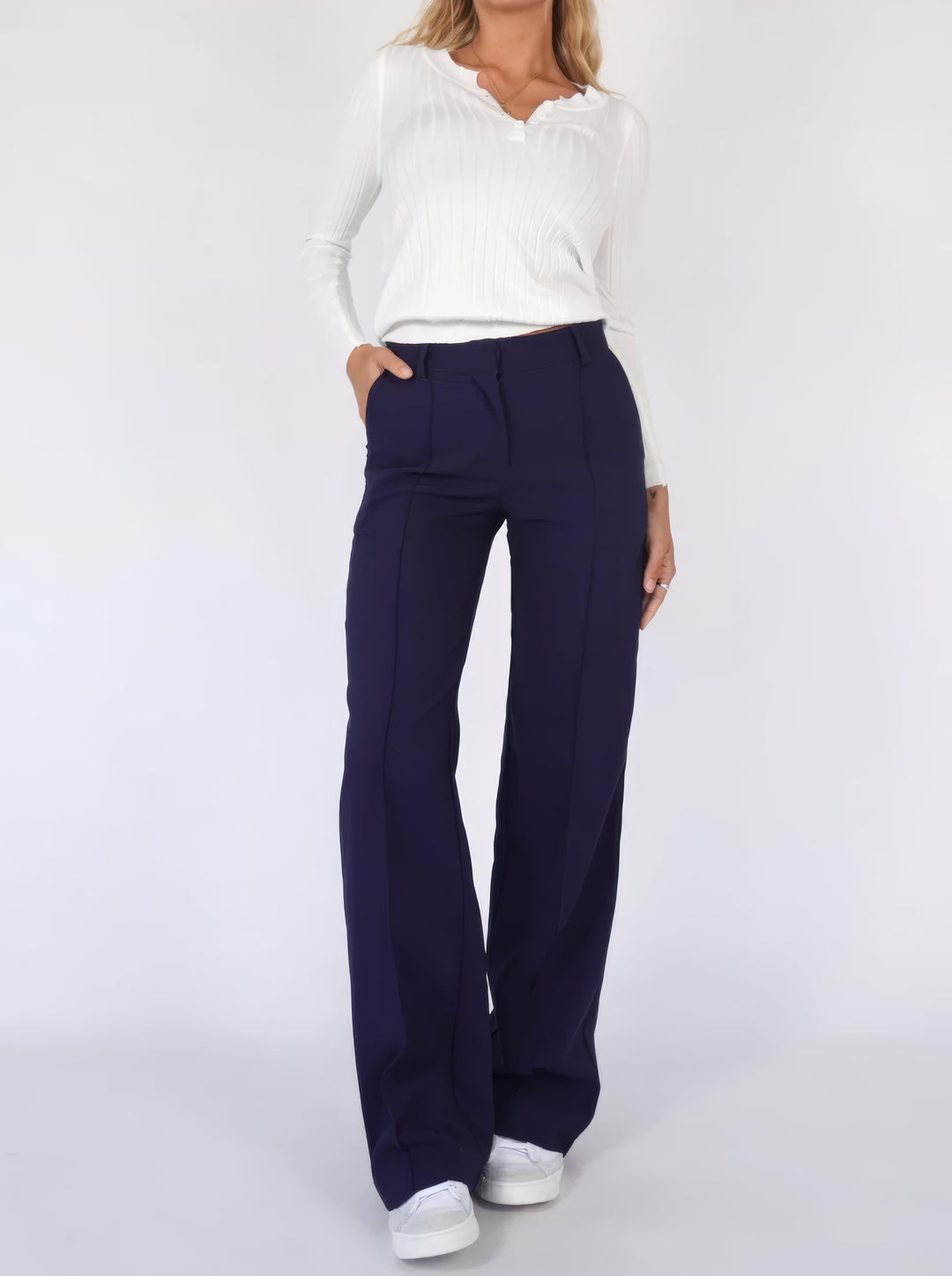 Faith | Elegant High-Waisted Wide-Leg Trousers