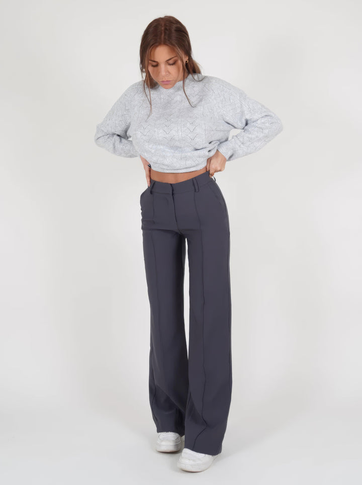 Faith | Elegant High-Waisted Wide-Leg Trousers