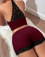 Gloria Casual Two-Piece Set with Waffle Texture, view 4 - Elena Harper