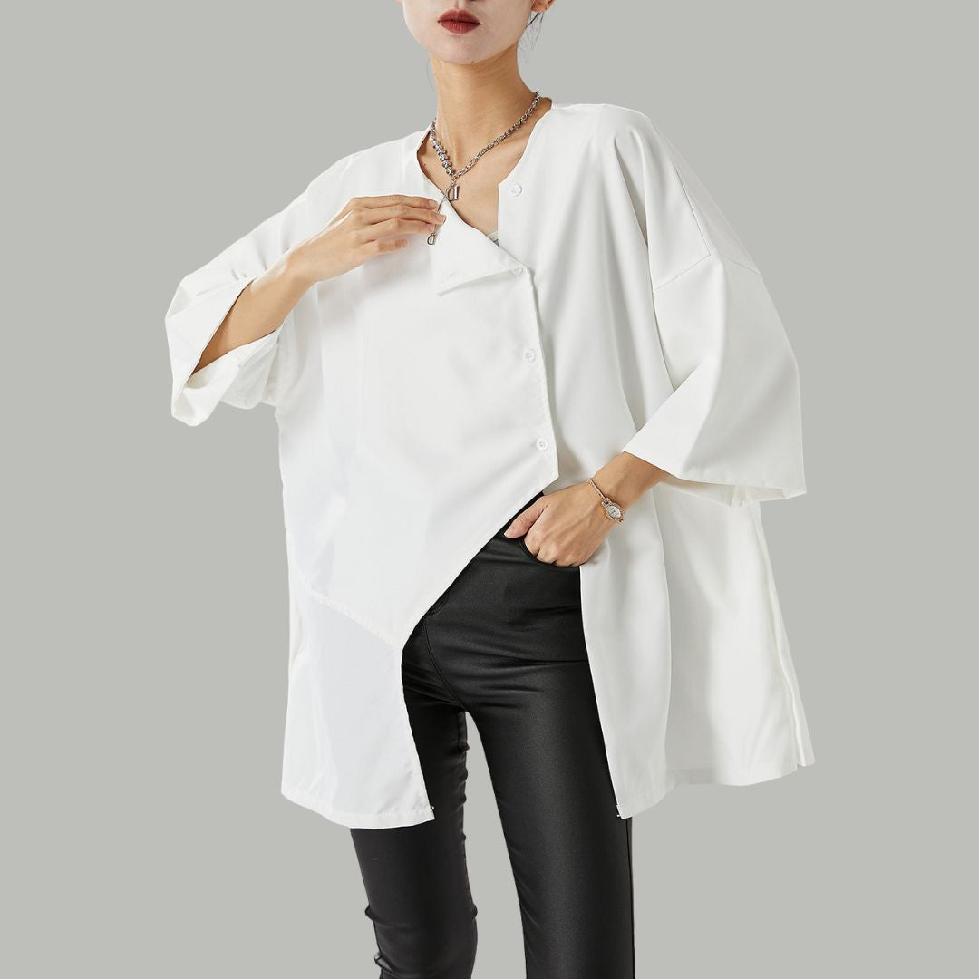 Barbara - Elegant Asymmetrical Blouse