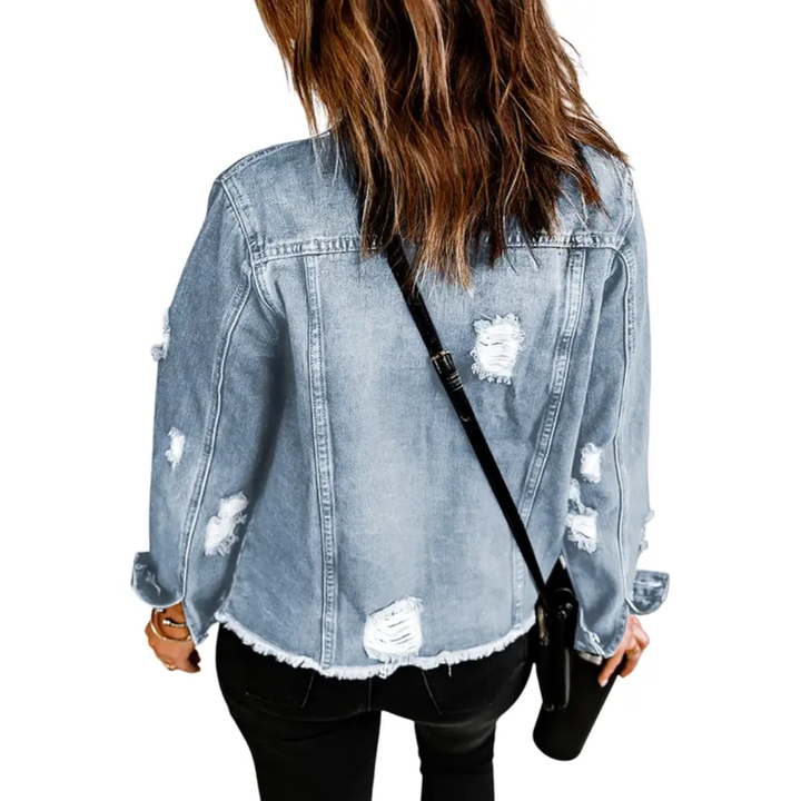 Miley™  |  Distressed soft luxurious fabrics Jacket