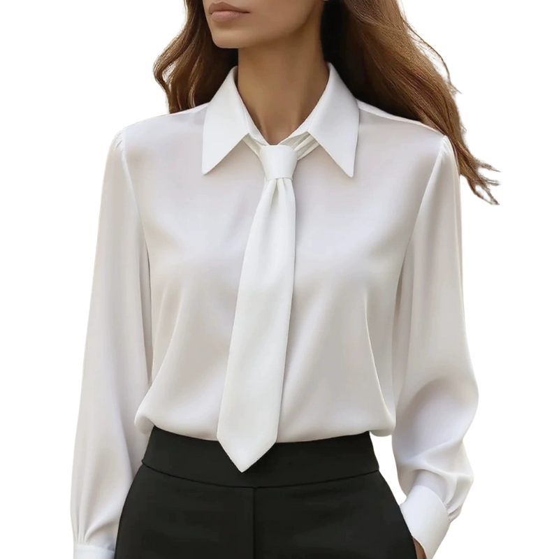 Women’s Tailored Blouse – With Buttons, Suitable for Work and Daily Use