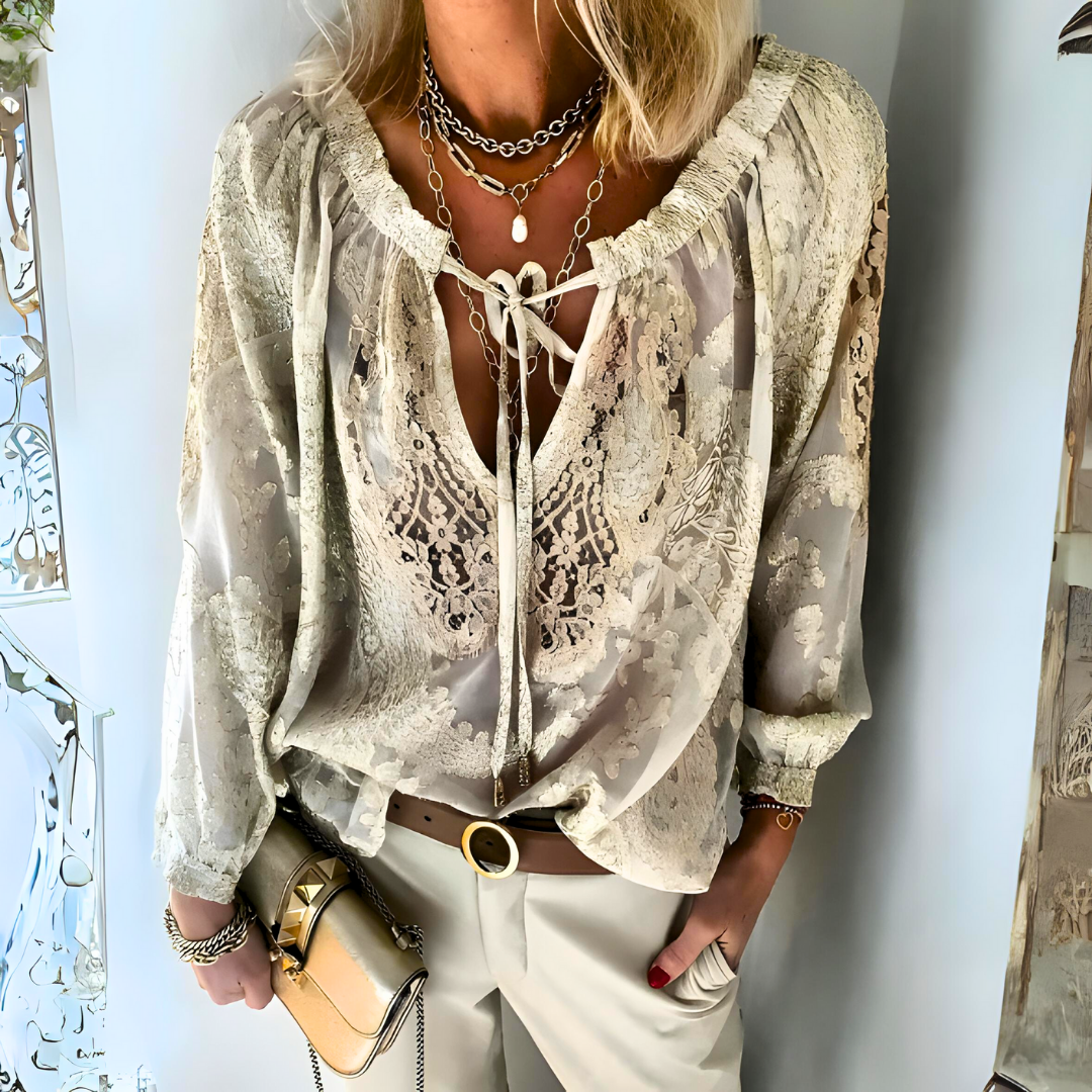 Jill - Women's Boho Crochet Blouse