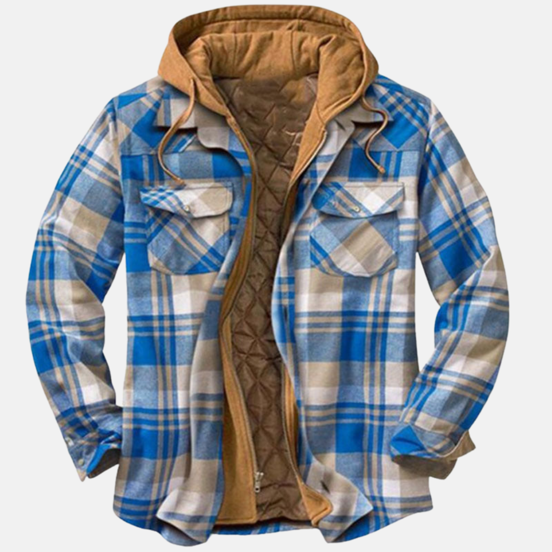 Erich | Men's Casual Warm Checkered Jacket with Buttons