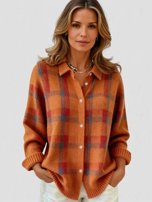 Bellatrixae Retro Plaid Cardigan - Elena Harper