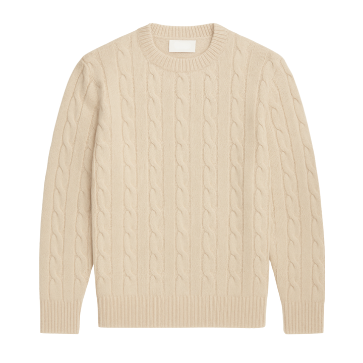 Emma & Rose cashmere cable knit sweater — premium winter jumper