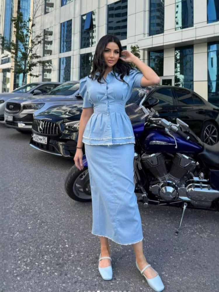Fitted Top   Skirt Set