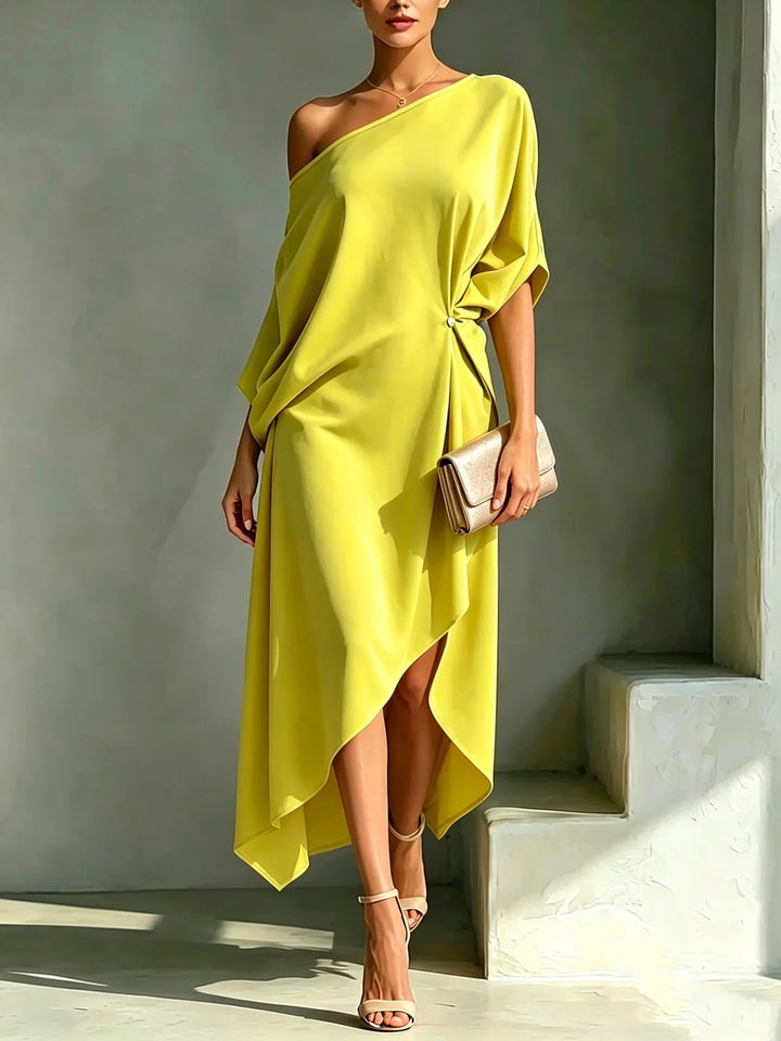 ASYMMETRICAL MIDI DRESS FOR WOMEN