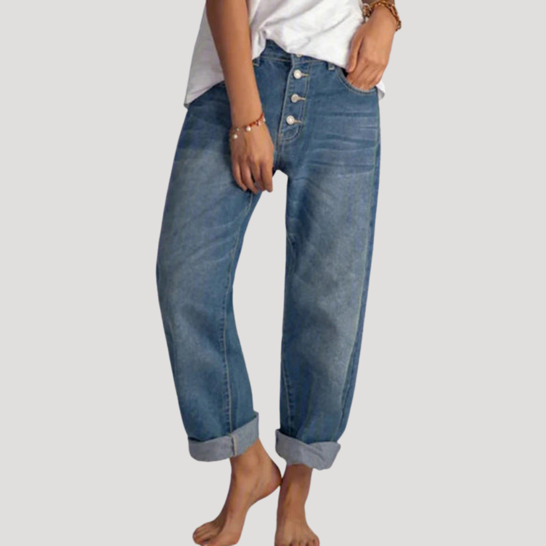 High-Waisted Boyfriend Jeans for Women