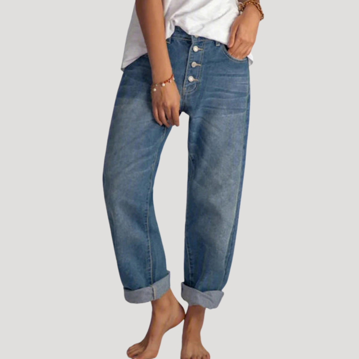 High-Waisted Boyfriend Jeans for Women