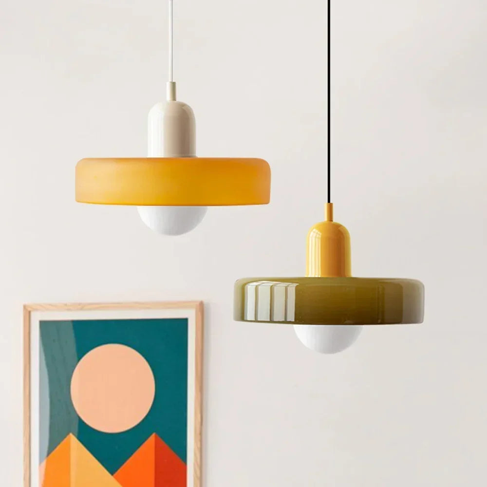Bauhaus Stained Glass Pendant Lamp