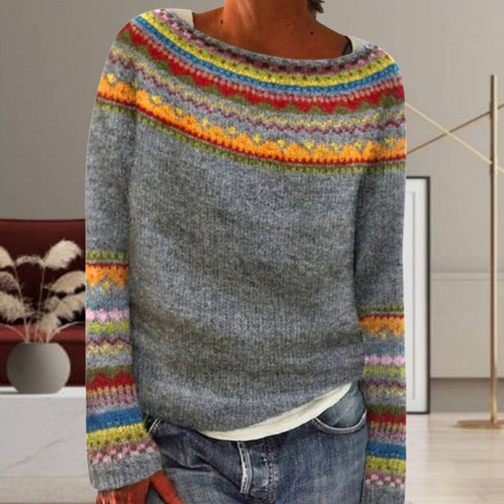 Vintage Geometric Knit Jumper
