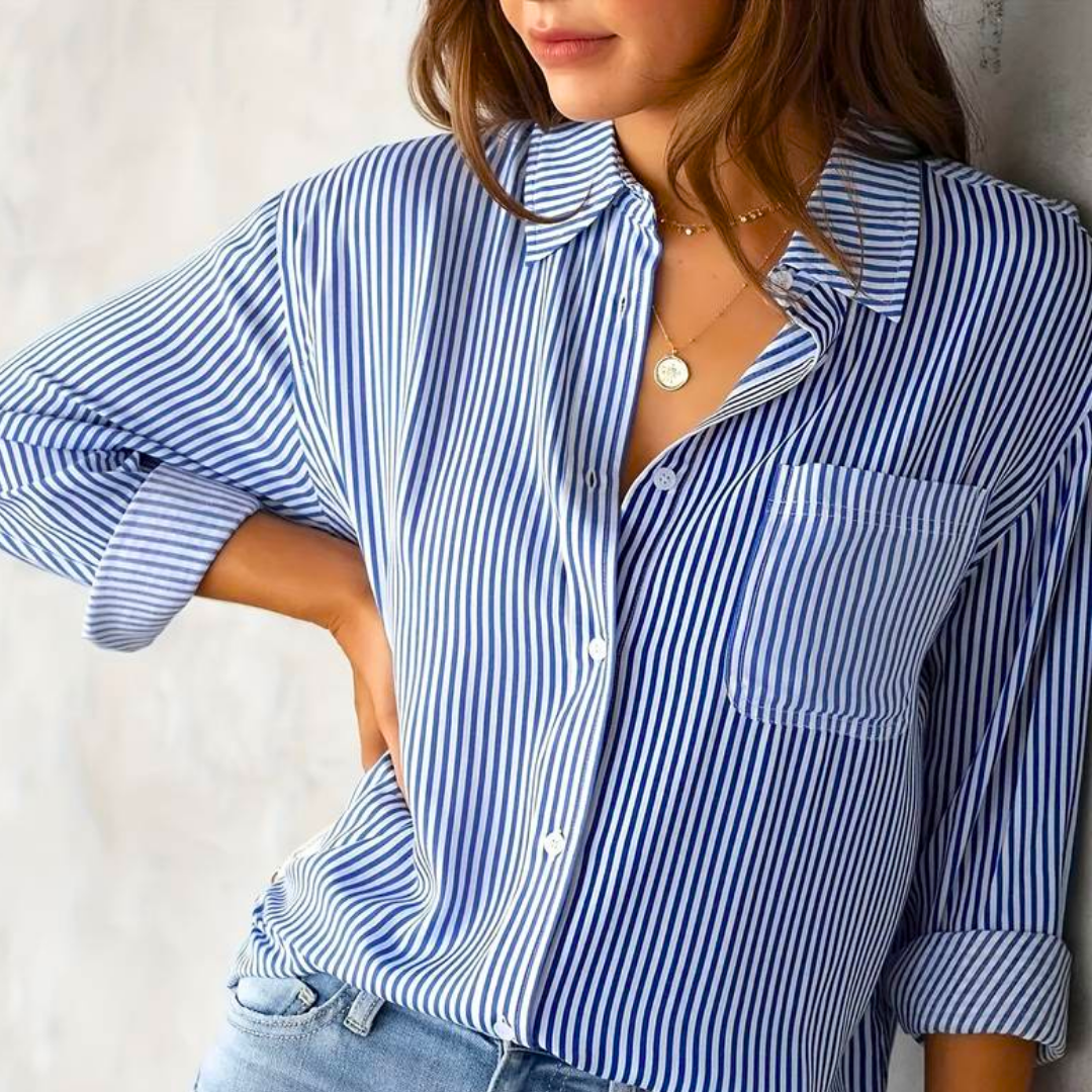 Casual Striped Blouse for Women