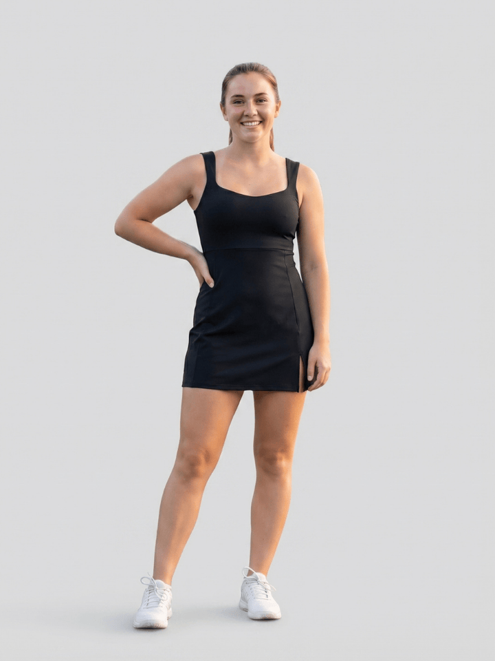 Velune™  |  Square Neck Tennis Dress