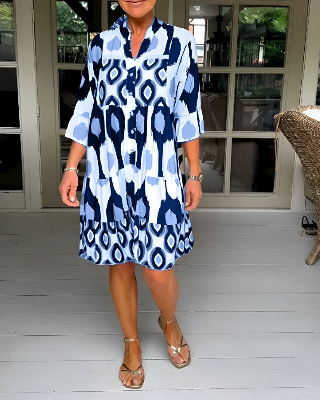 Dana™ | Modern Button Midi Dress