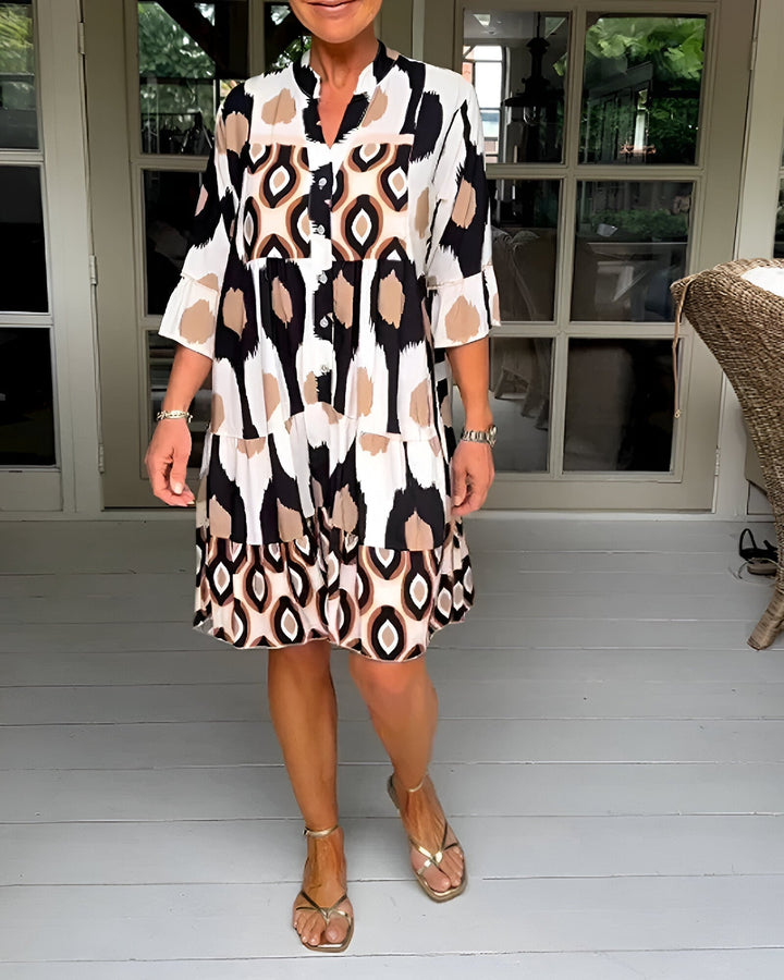 Dana™ | Modern Button Midi Dress