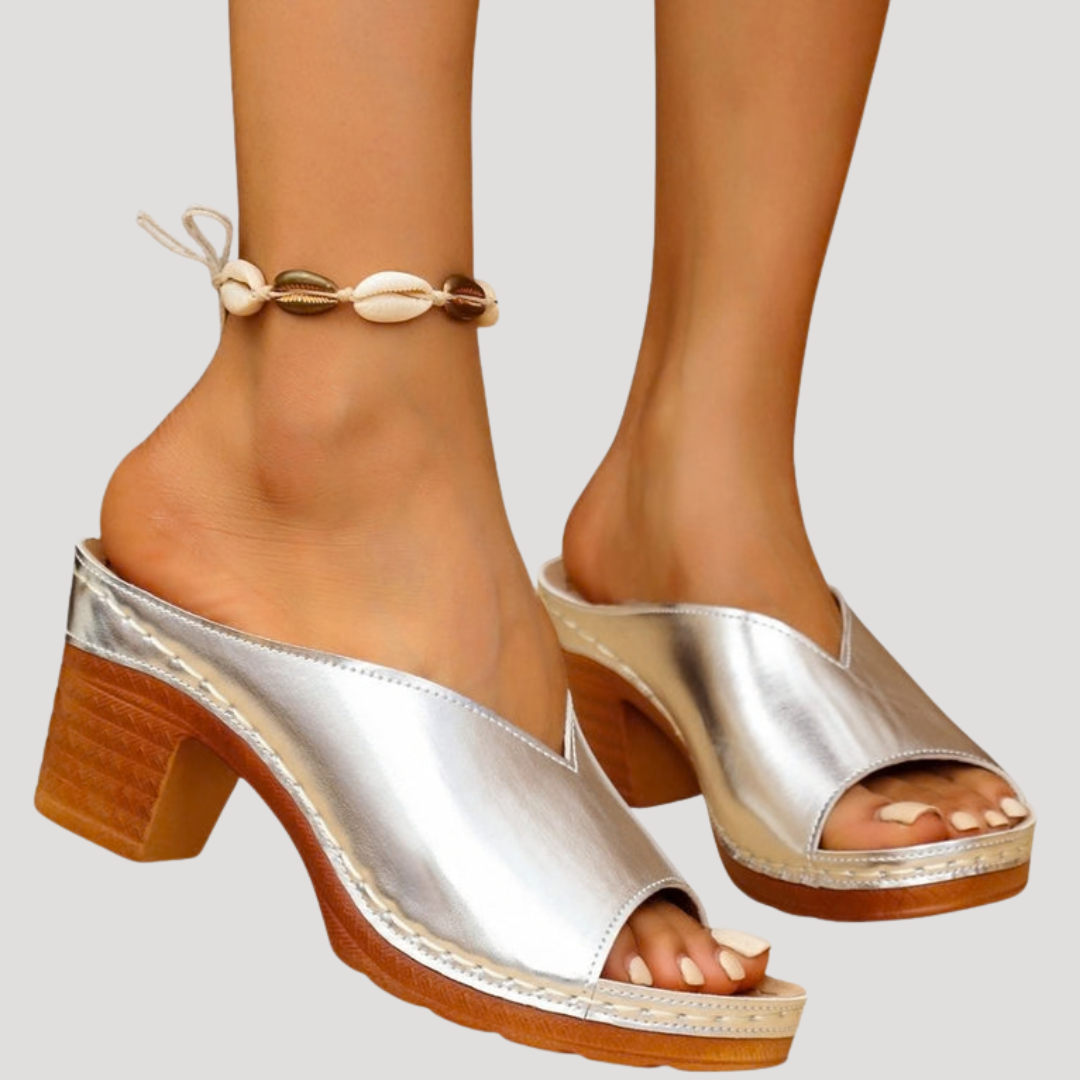 Elegant and Comfortable Women's Heeled Mules
