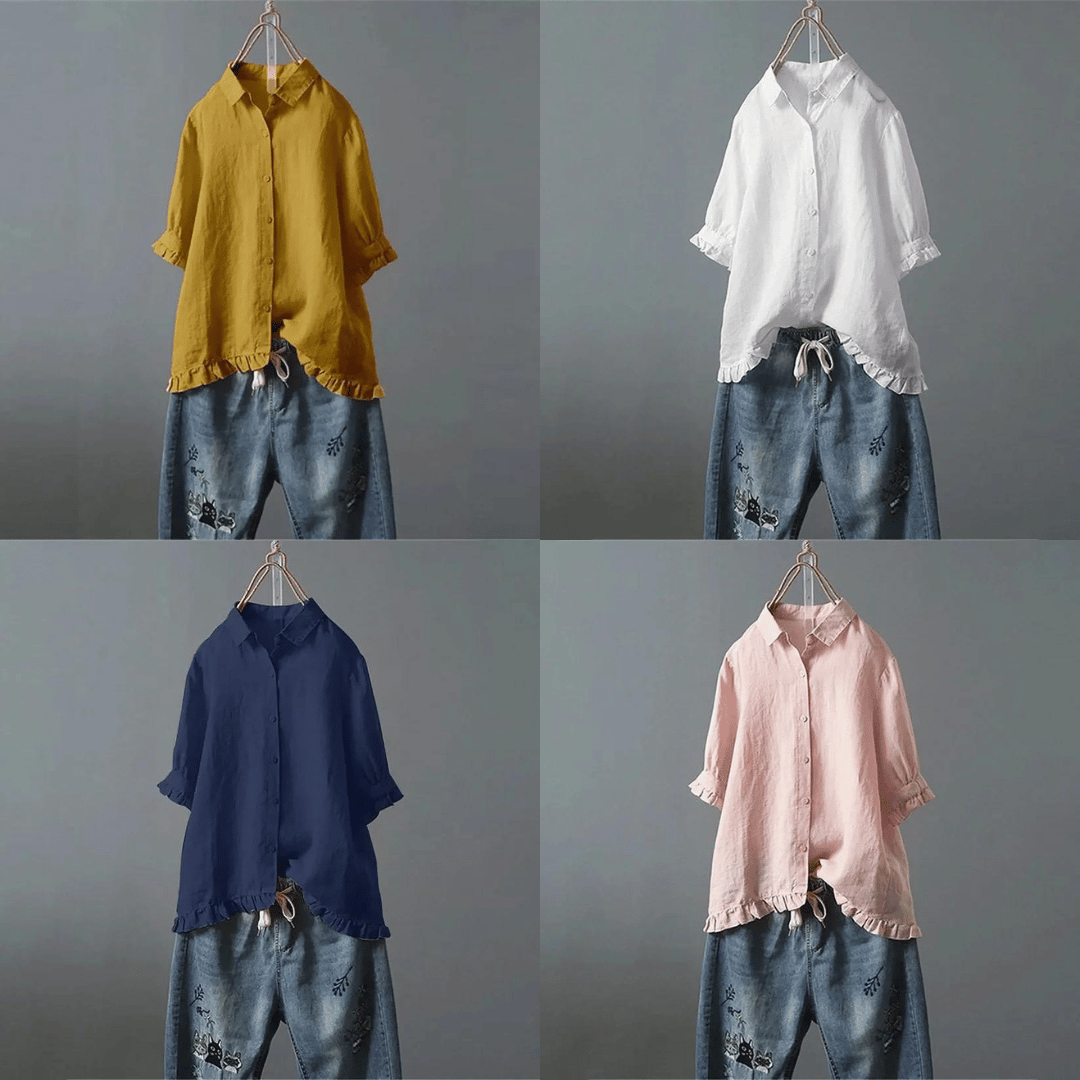 ANNA Ruffled Daily Top, view 2 - Elena Harper