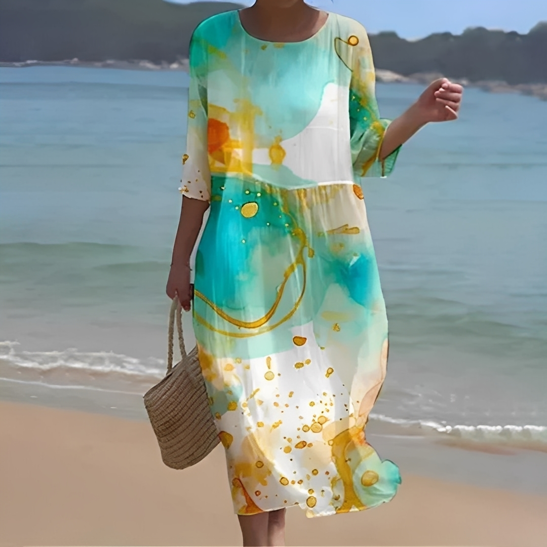Gabriellyn Elegant Summer Dress for Women, view 2 - Elena Harper