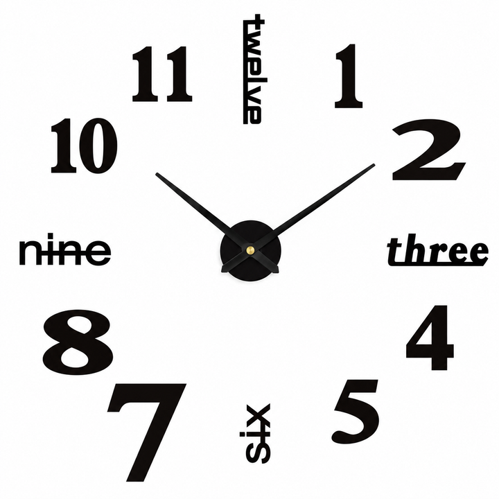TopHouse DIY Wanduhr - Einzigartig | Kreativ | Variables Design