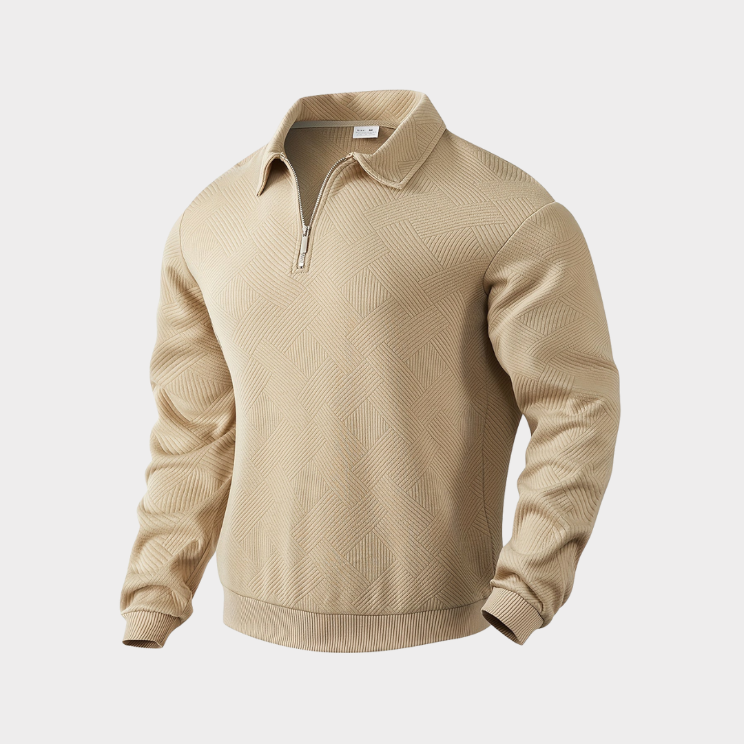 Alexander | Men's Pullover with Half Zip Casual Shirt