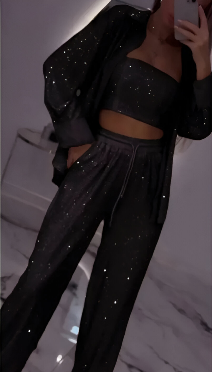 Nola™ | Modern Sequin 3-Piece Lounge Set