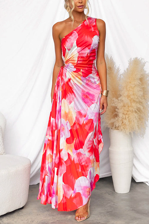 Adeline Vibrant Tropical Evening Dress - Elena Harper