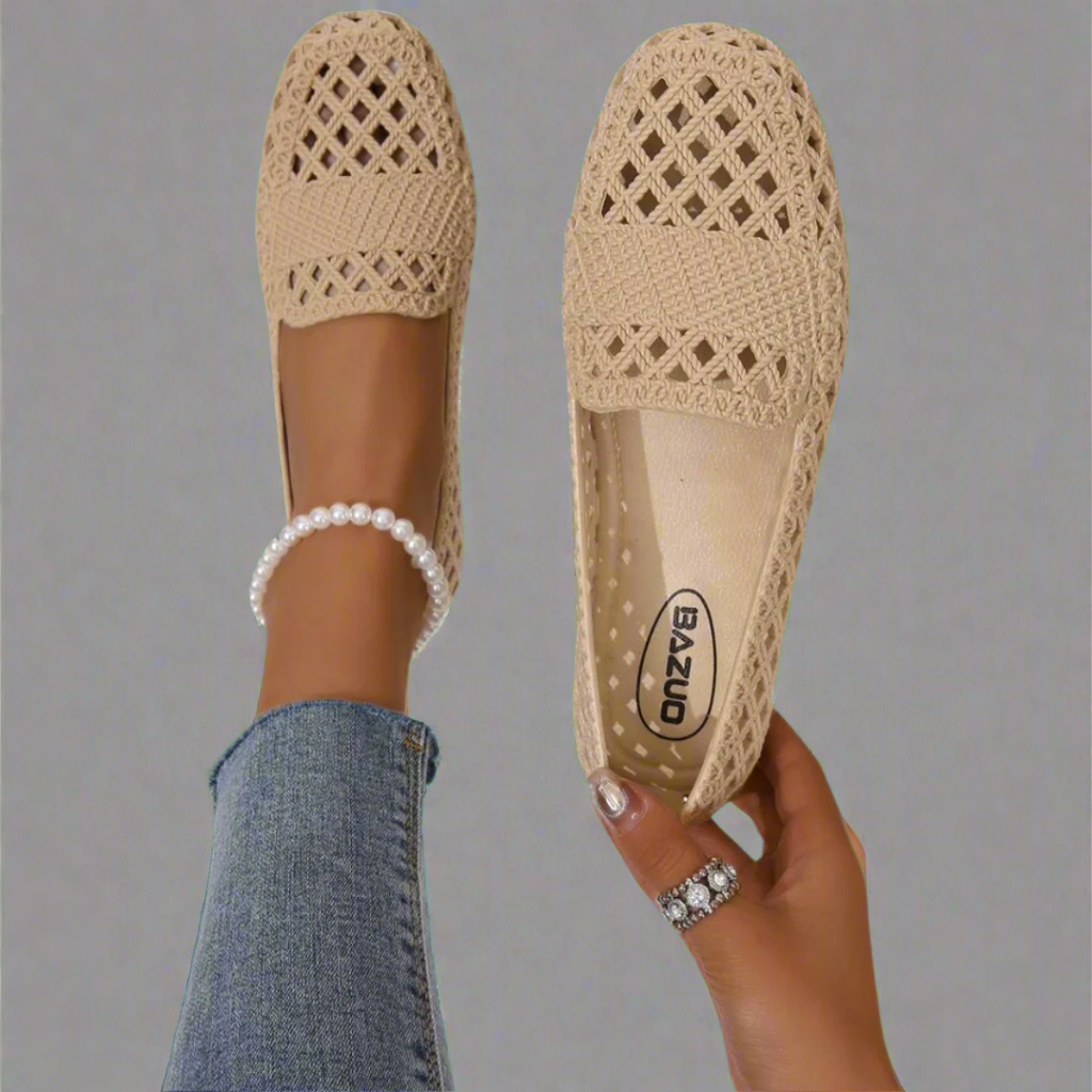 Alba Woven Airy Ballet Flats - Elena Harper