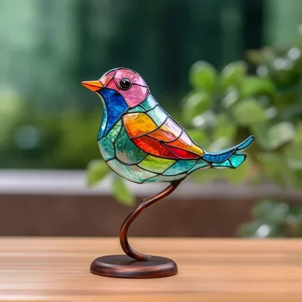 Colorful Glass Bird Décor