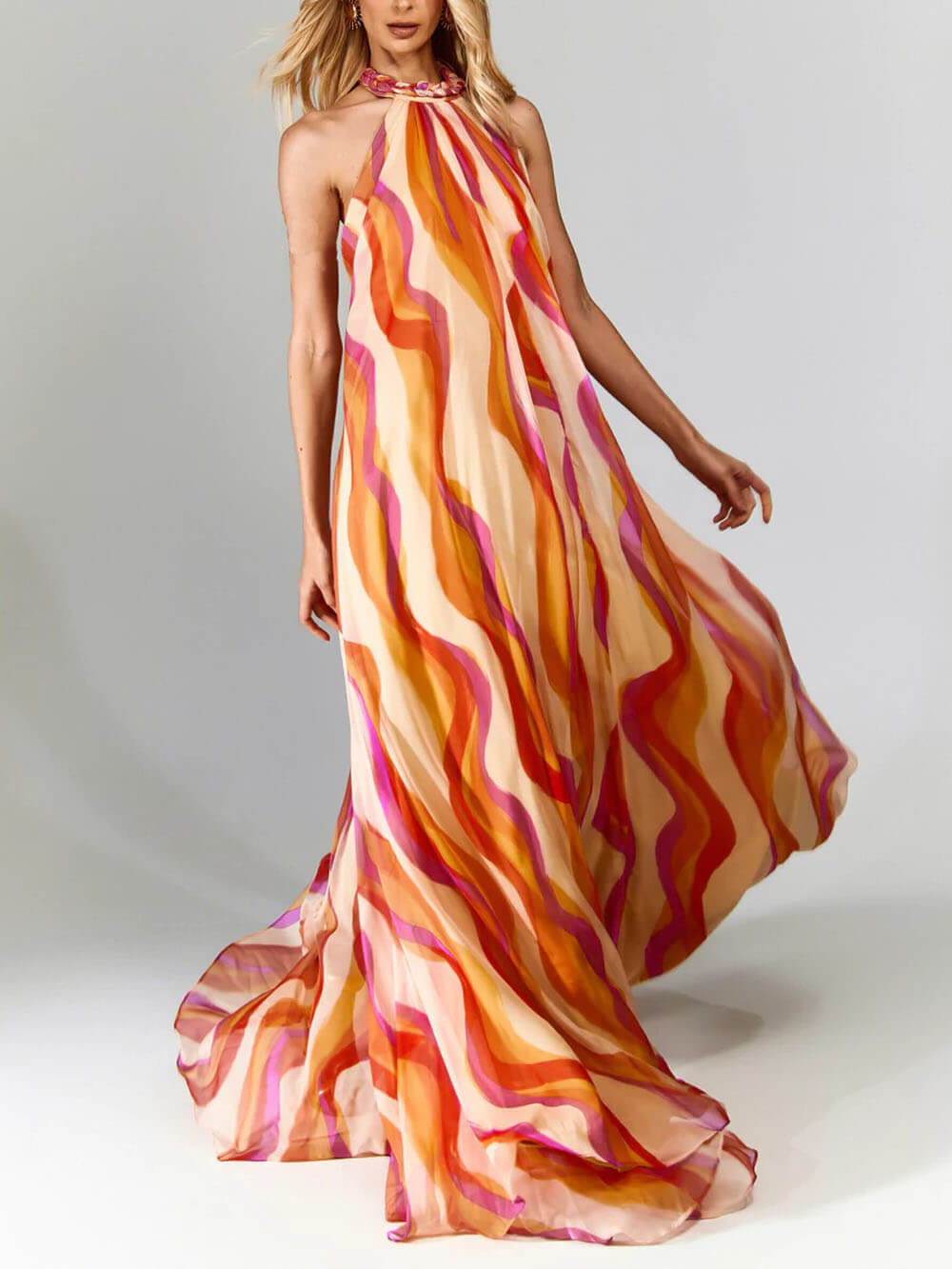 Vanessa™  |  Elegant Braided Halterneck Dress