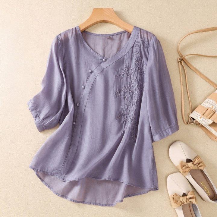 Stella- Asymmetrical Button Tunic