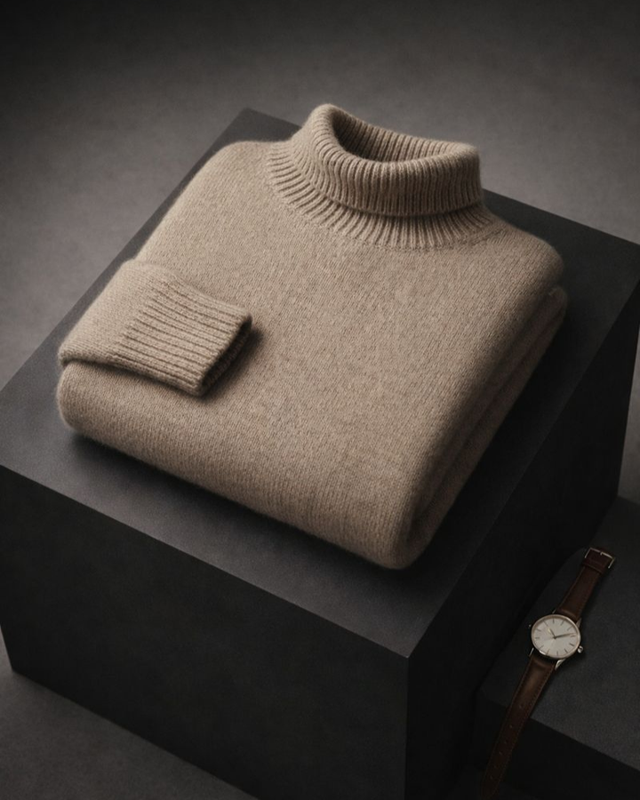 Daryana Soft Turtleneck Sweater, view 10 - Elena Harper