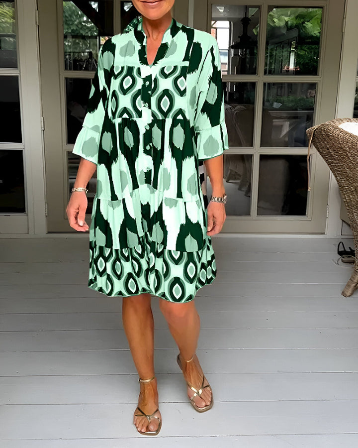 Dana™ | Modern Button Midi Dress