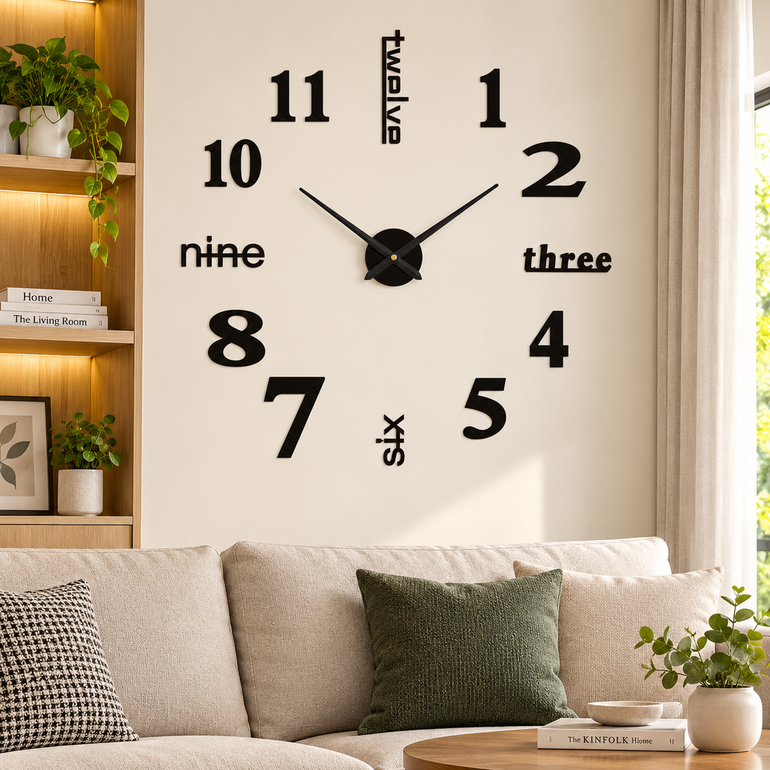 TopHouse DIY Wanduhr - Einzigartig | Kreativ | Variables Design