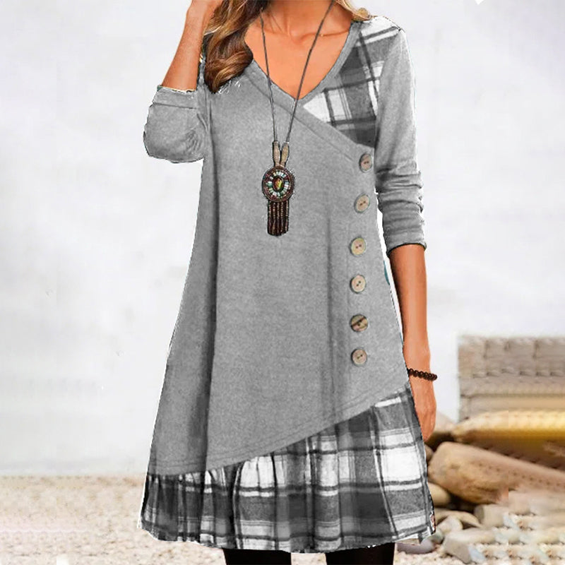 Odile - Chic Checkered Dress
