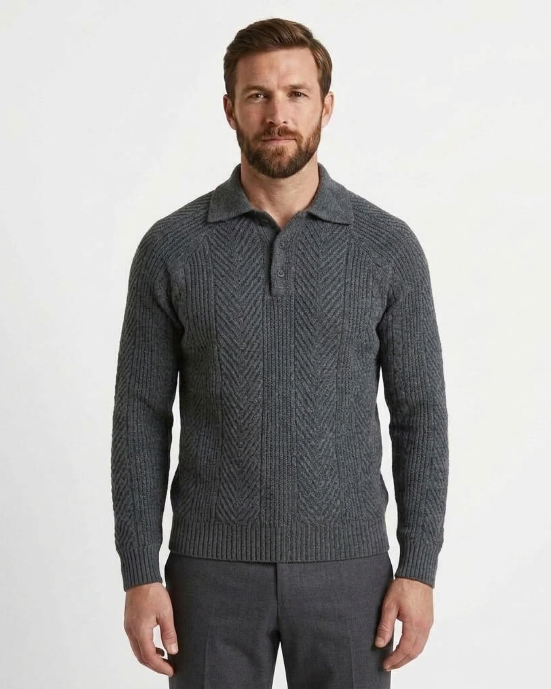 Textured Slim Fit Pullover For Men