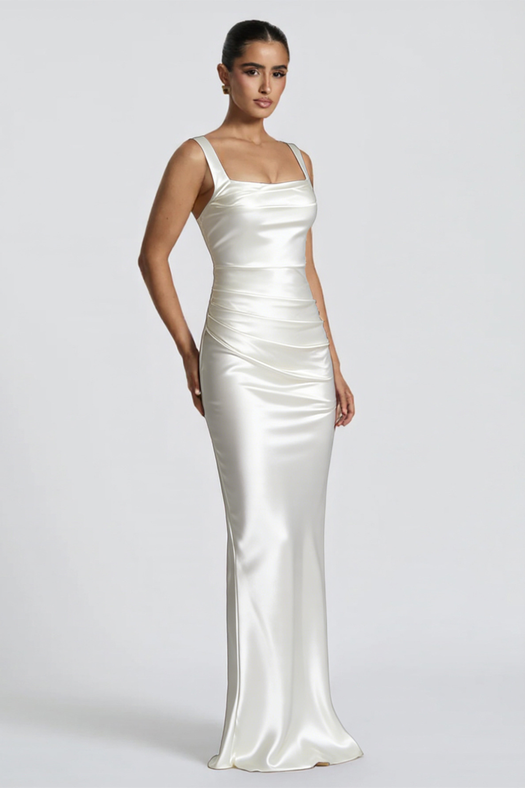 Draped Maxi Dress Evening Gala Occasion Outfit
