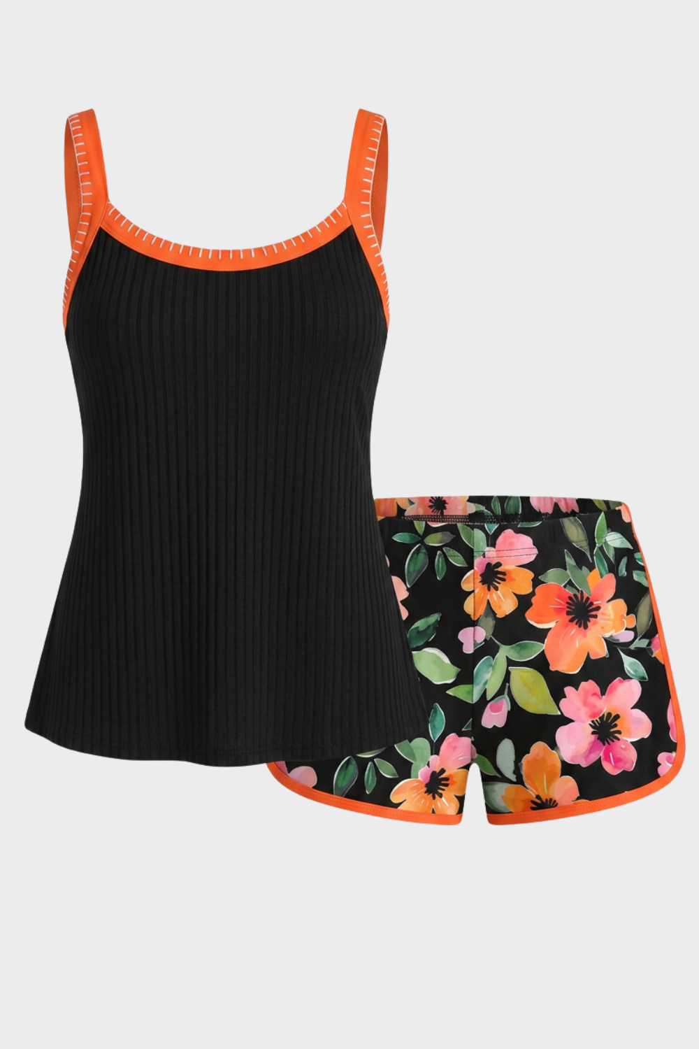 Women's Tankini Set | Floral Shorts